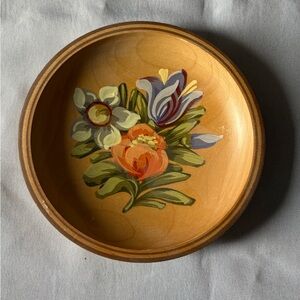 Franz Pinur painted wooden plate